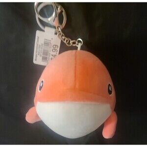 Pink Plush Whale Keychain